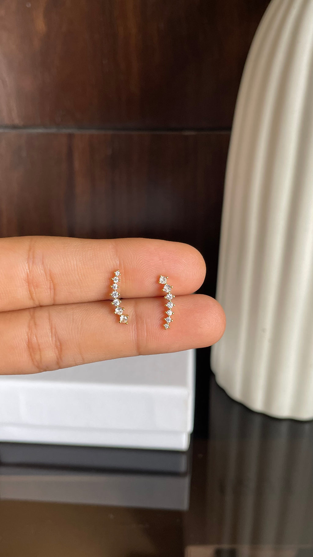 Crystal Vine Studs (ball back)