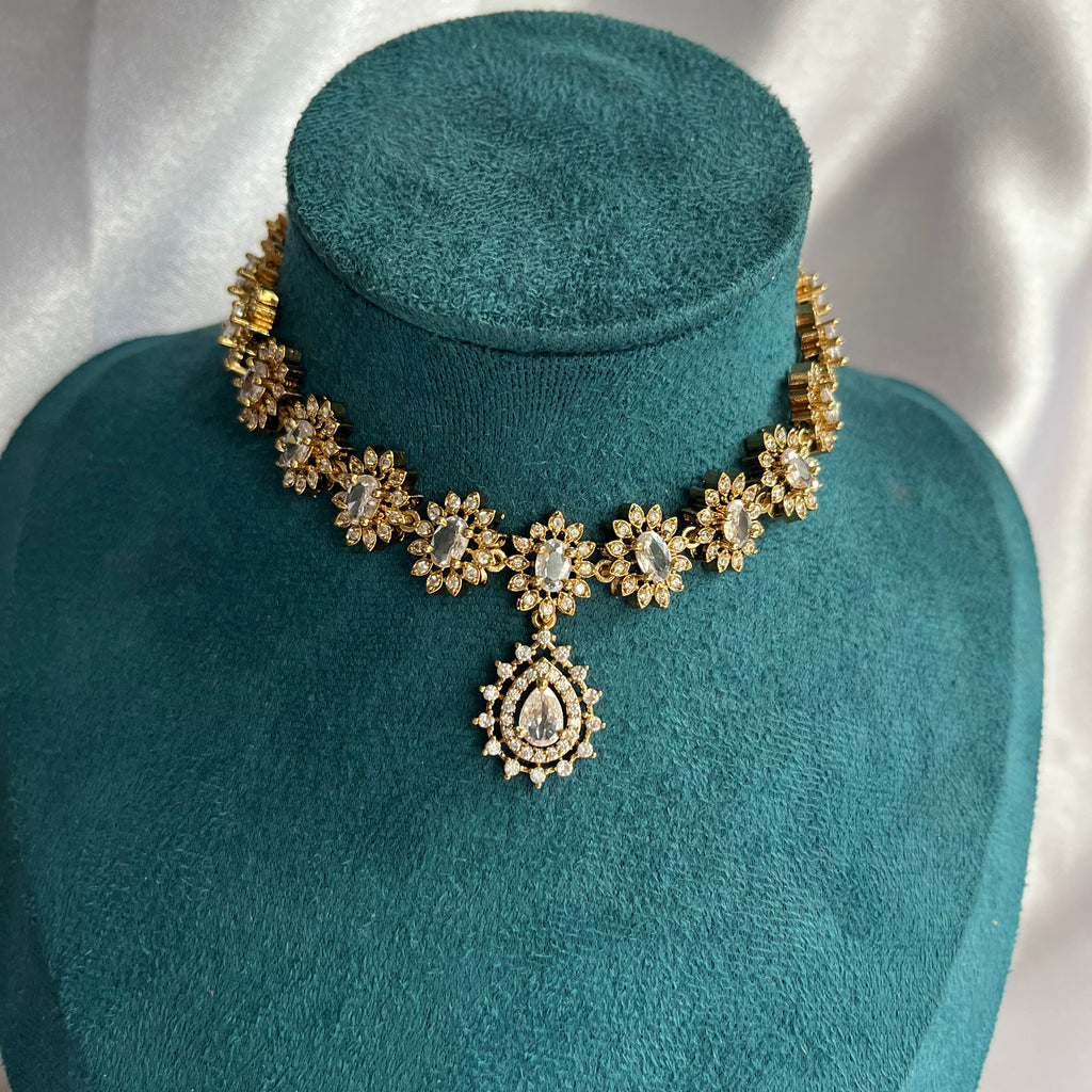 Celeste Bloom CZ Necklace Set