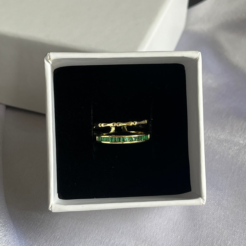 Emerald Baguette Ring