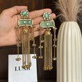 The Cascade Tassel Statement Earrings