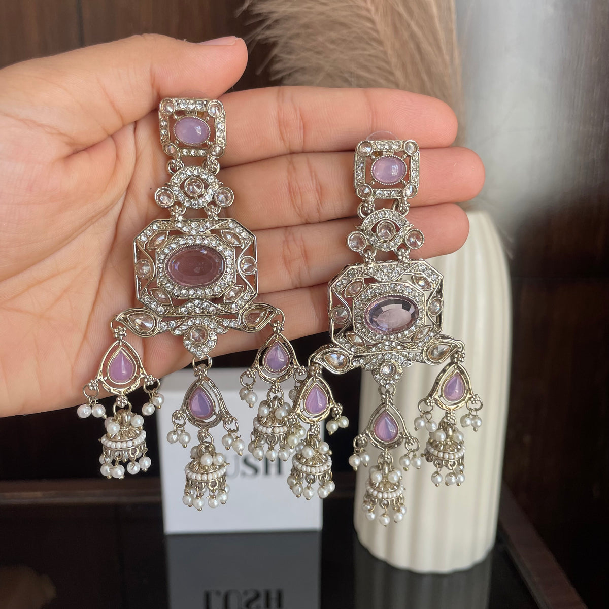 Noor Stone Jhumkas