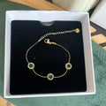 Emerald Halo Bracelet