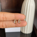 Safety Pin Sparkle Studs (ball back)