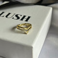 Dual Luxe Pavé Chevron Ring