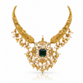 Emrald heritage temple necklace