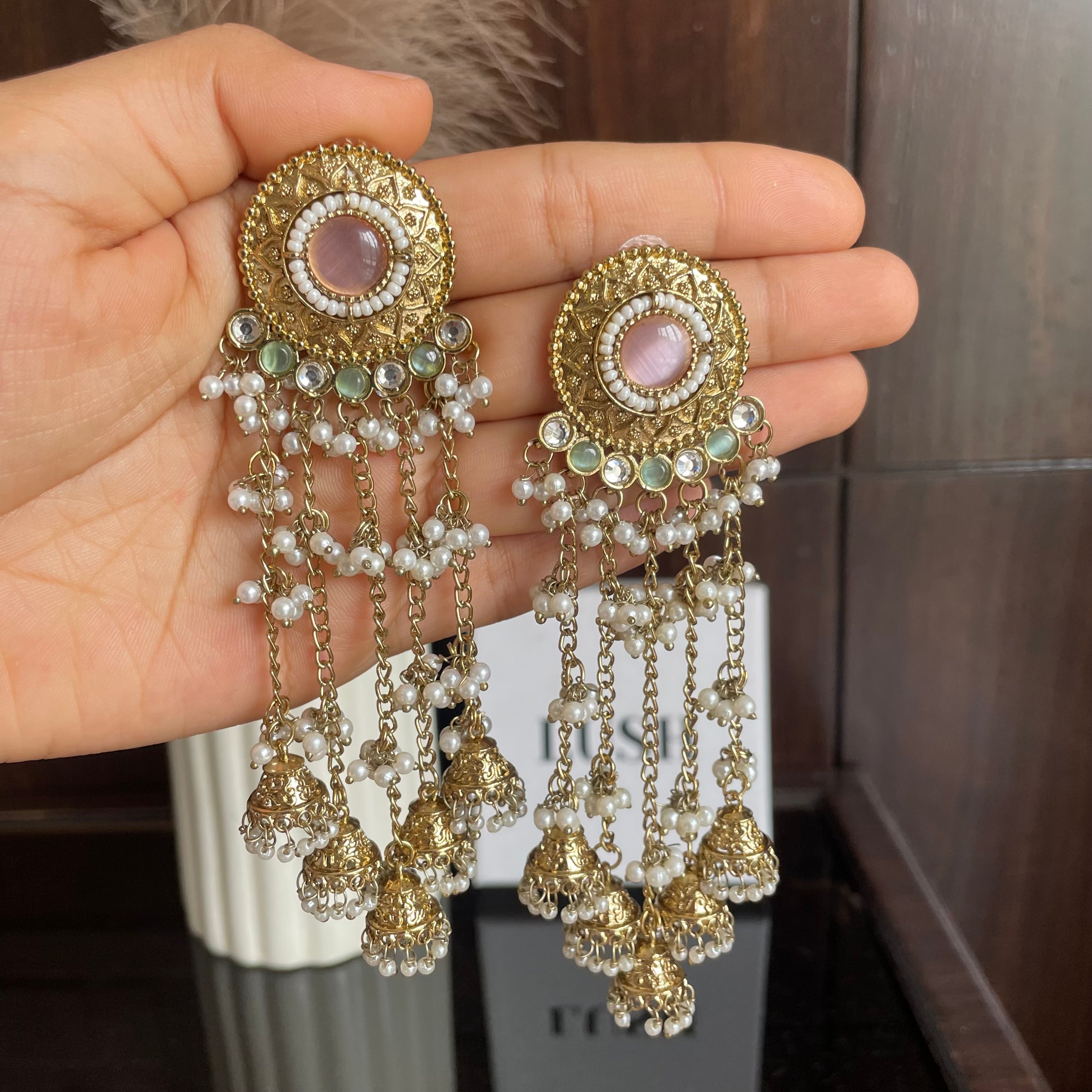 Mehr Jhumki Tassel Earrings