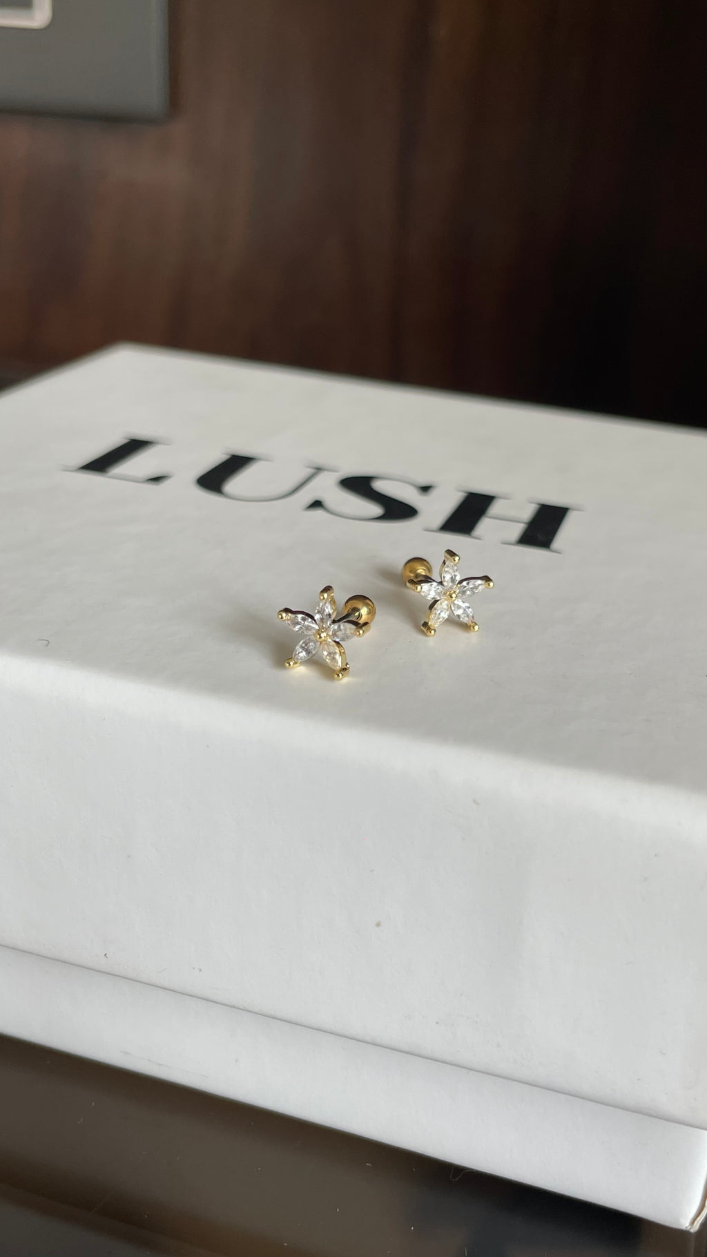 Crystal Bloom Studs (ball back)
