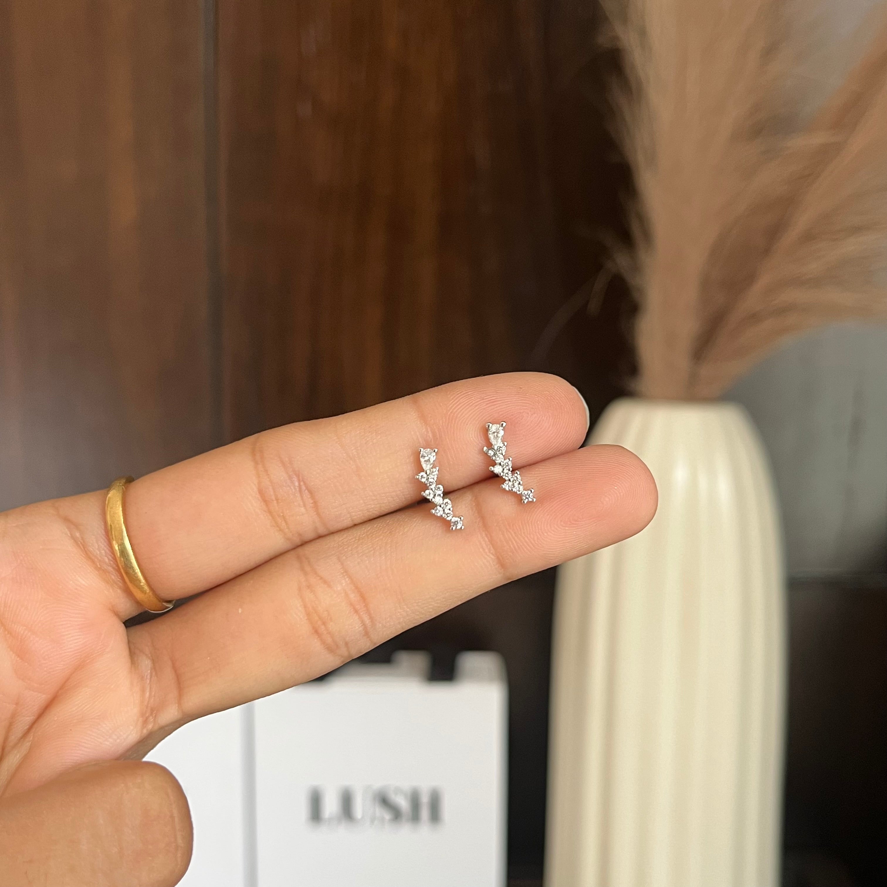 Celeste Silver Studs (flatback)