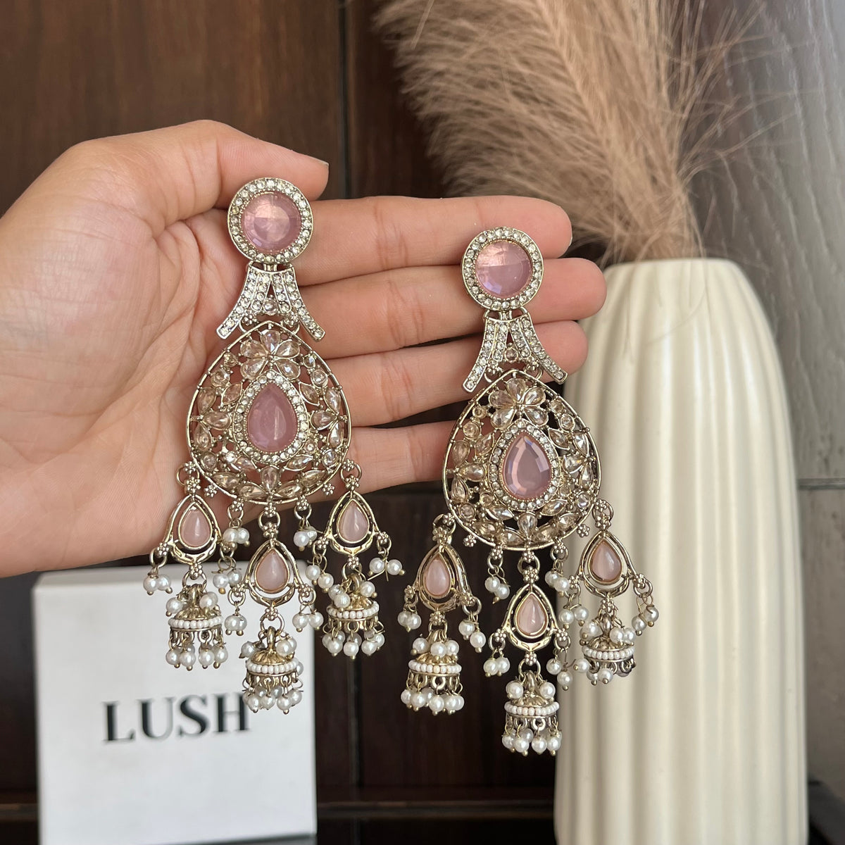 Kundan Chandelier Earrings