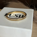 Gold-Tone Crystal Studded Bangle Standard Size