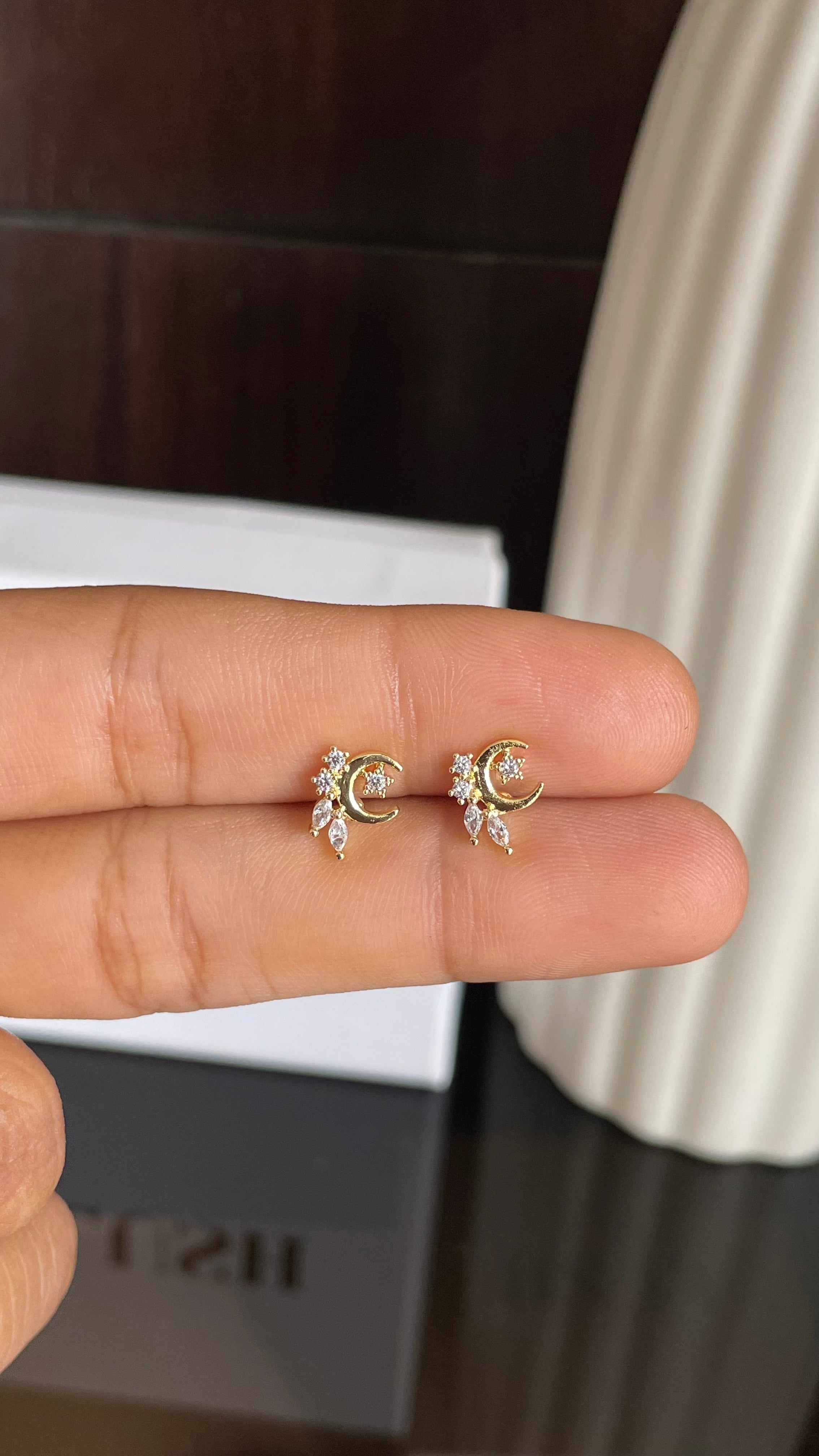 Celestial Moon Studs (ball back)