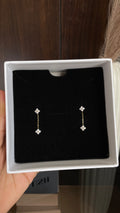 Crystal Flower Drop Earrings