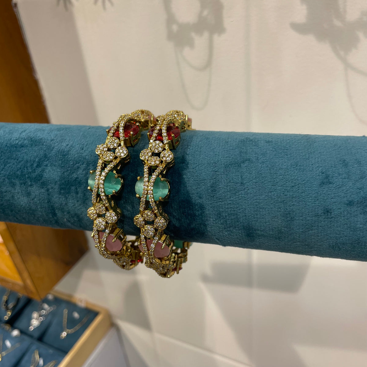 Multi coloured ad bangles