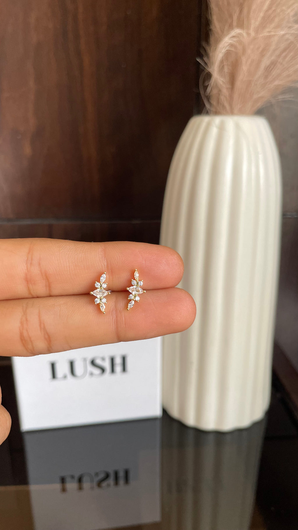 Crystal Bloom Studs (ball back)