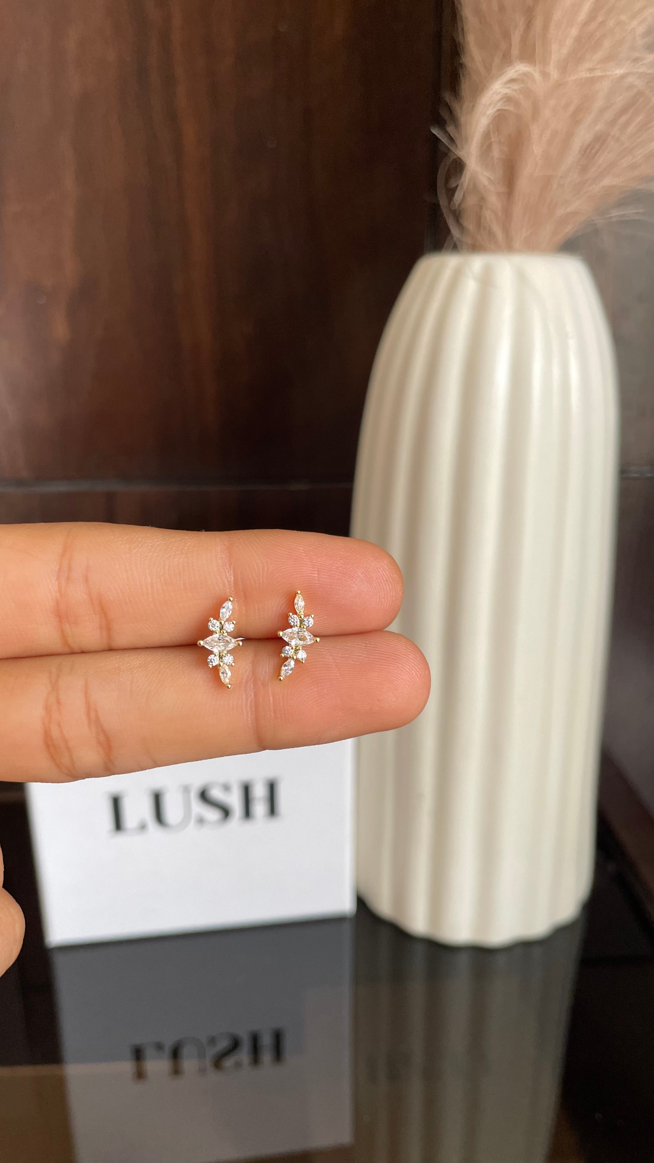 Crystal Bloom Studs (ball back)