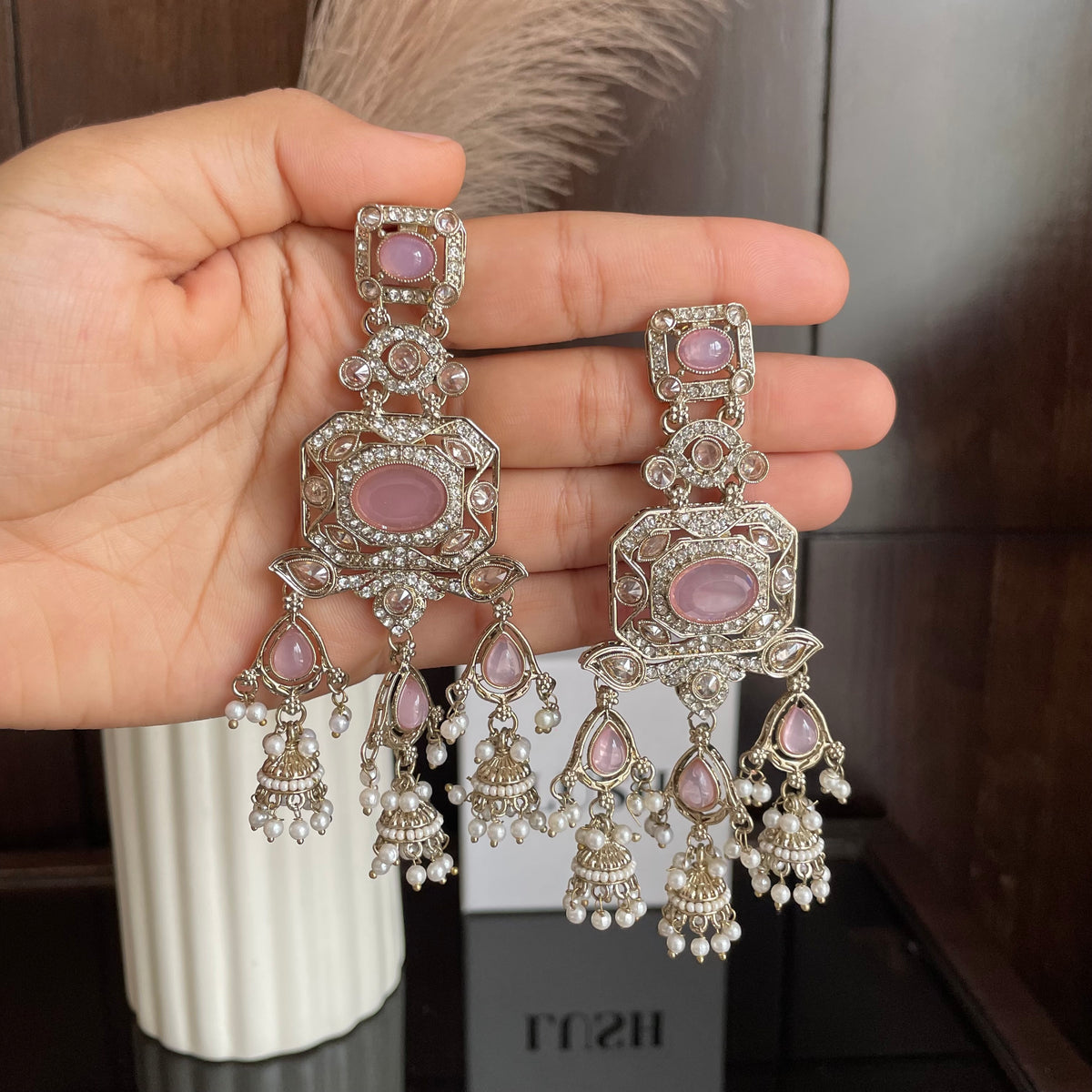 Noor Stone Jhumkas