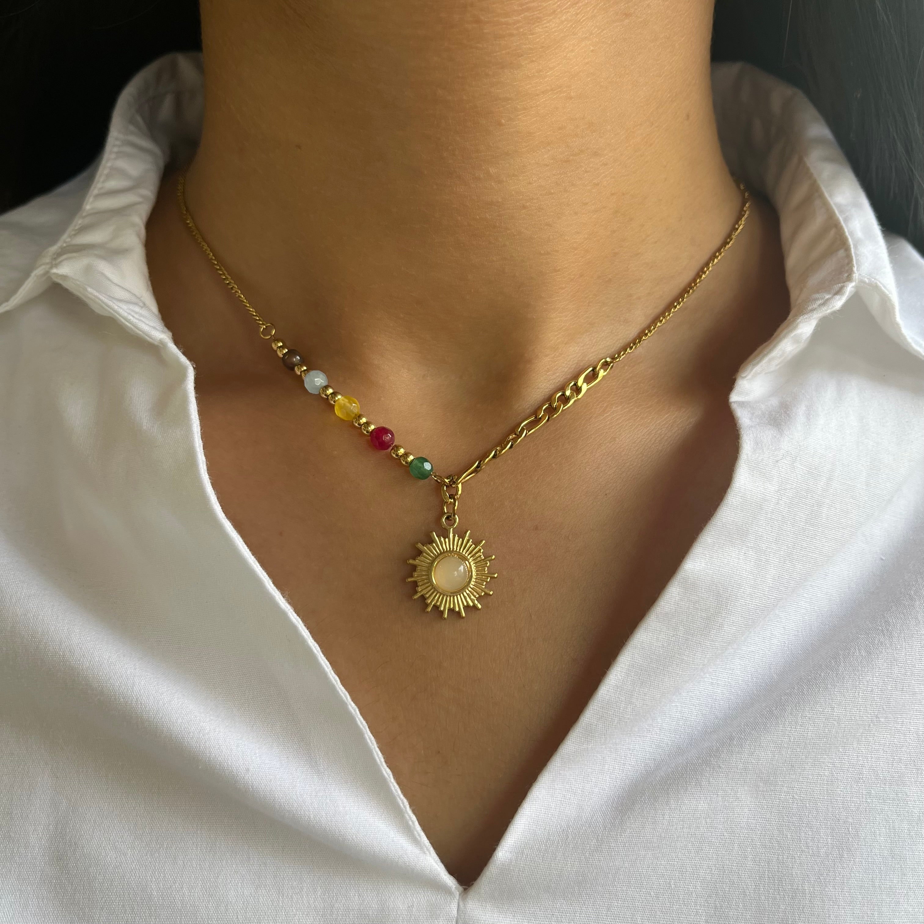 Soleil Gemstone Pendant Necklace