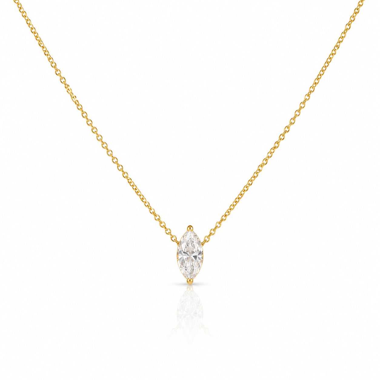 Marquise Solitaire Necklace