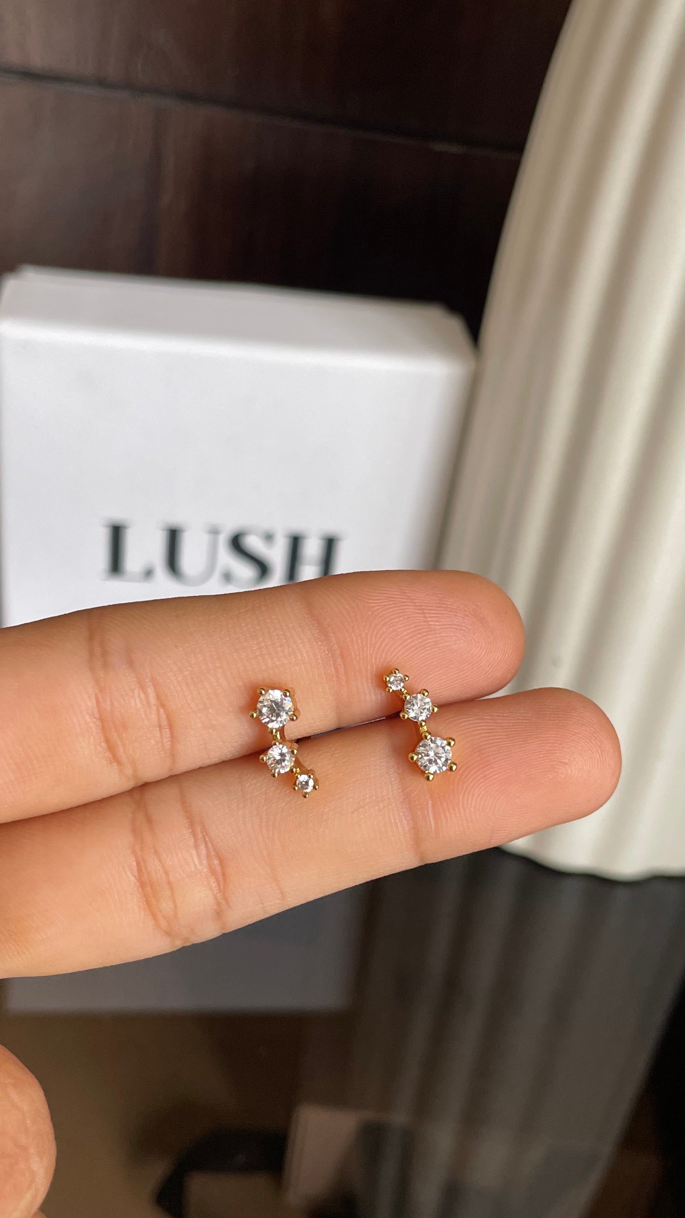 Trio Sparkle Studs (ball back)
