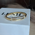 Elegant Gold-Tone Crystal Bangle Standard Size