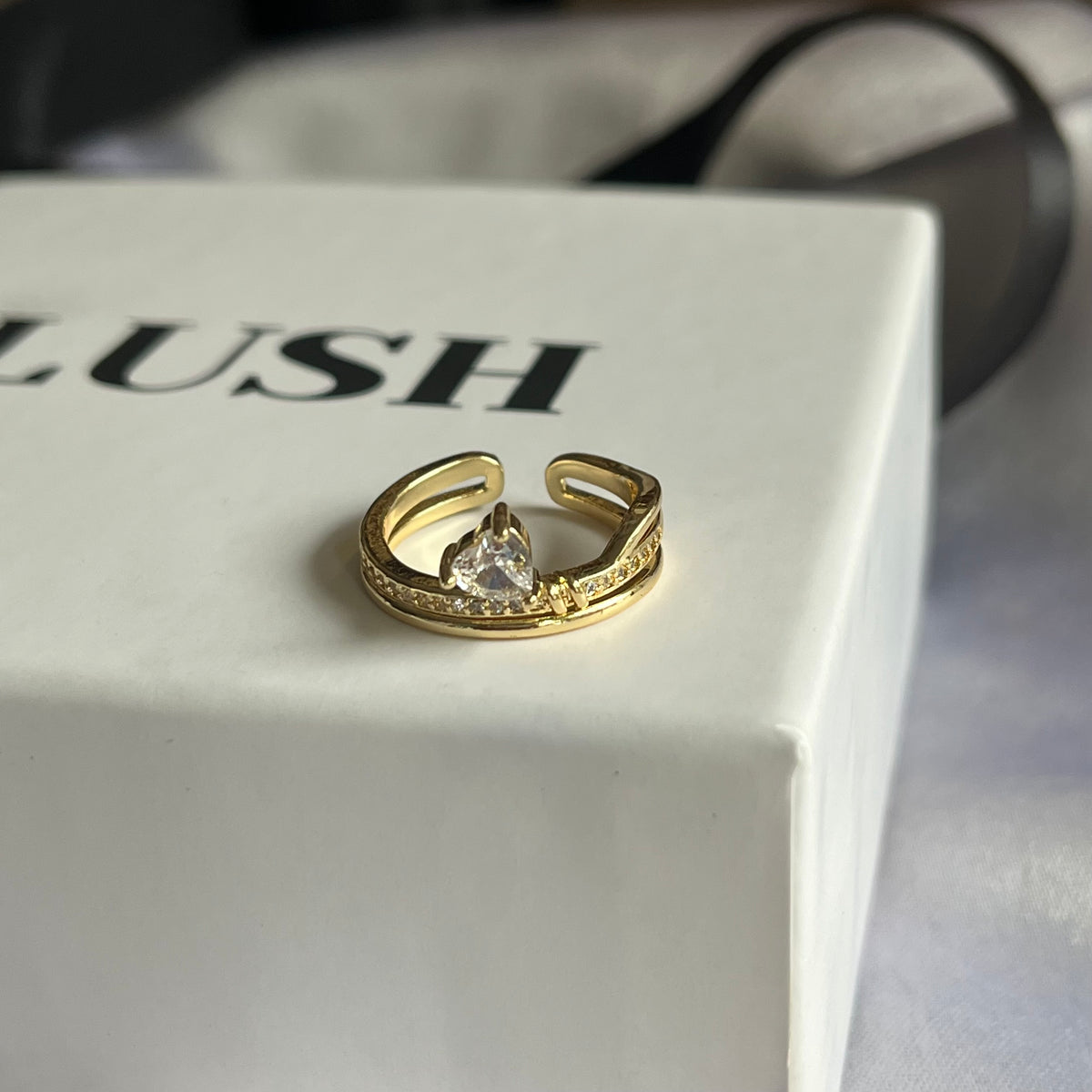 Radiant Heart Peak Solitaire Ring