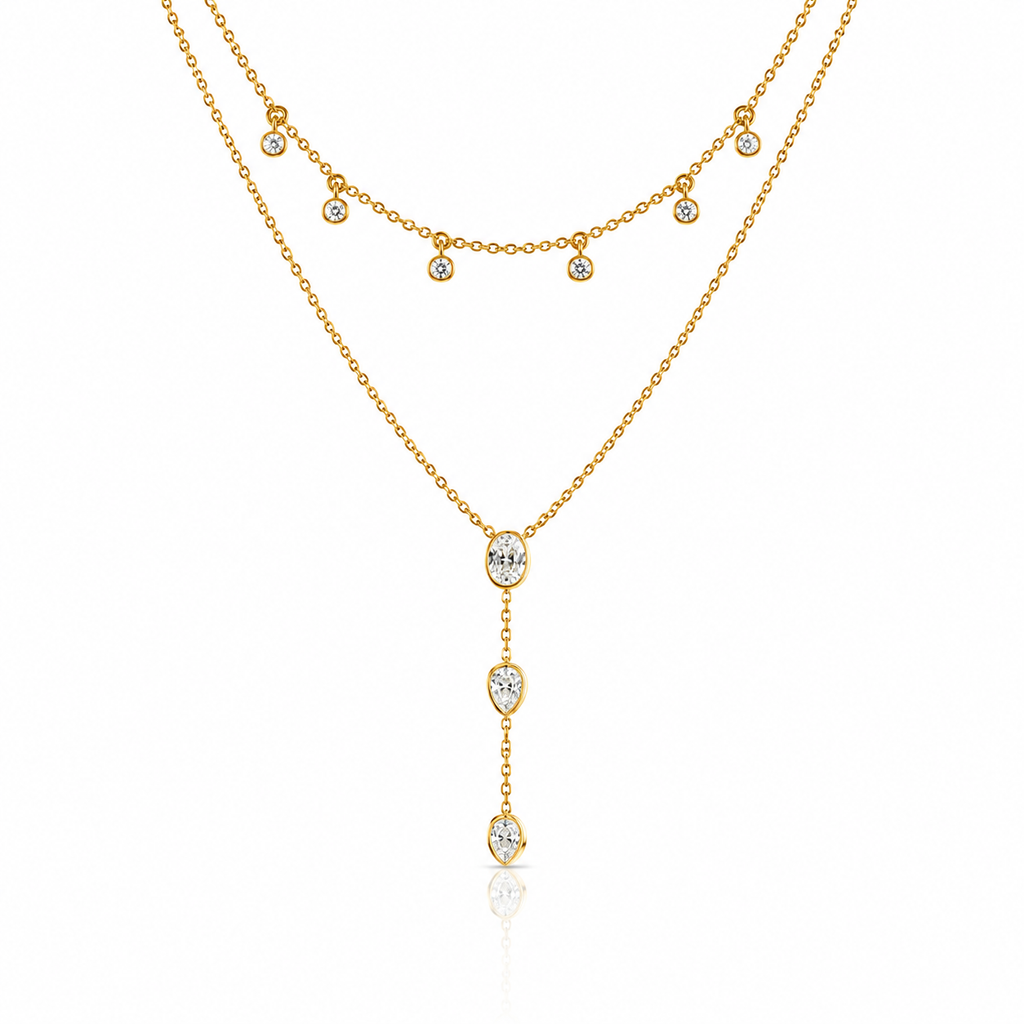 Crystal Cascade Y-Necklace