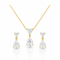 Heart & Pear Cut Crystal Jewelry Set