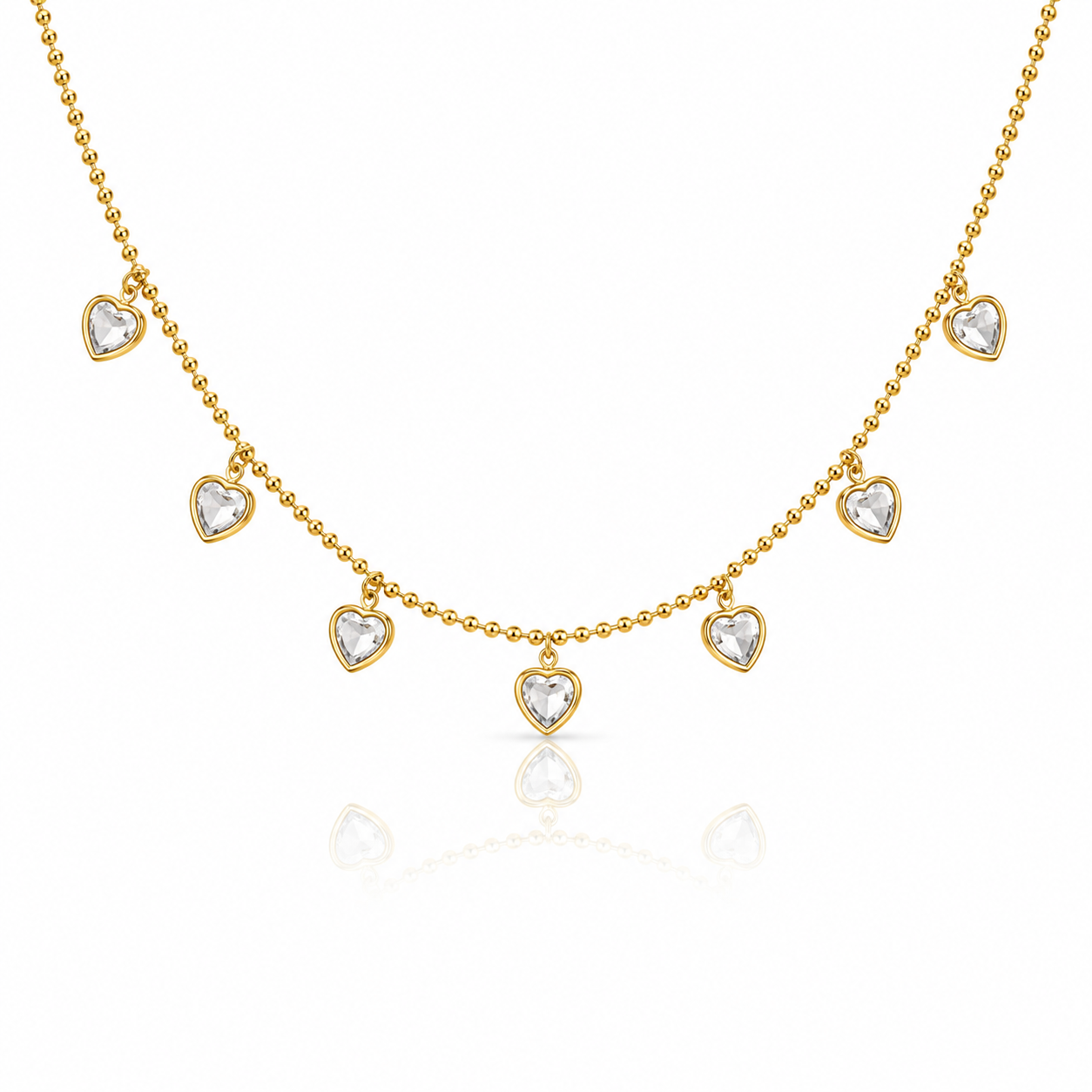 Crystal Heart Charm Necklace