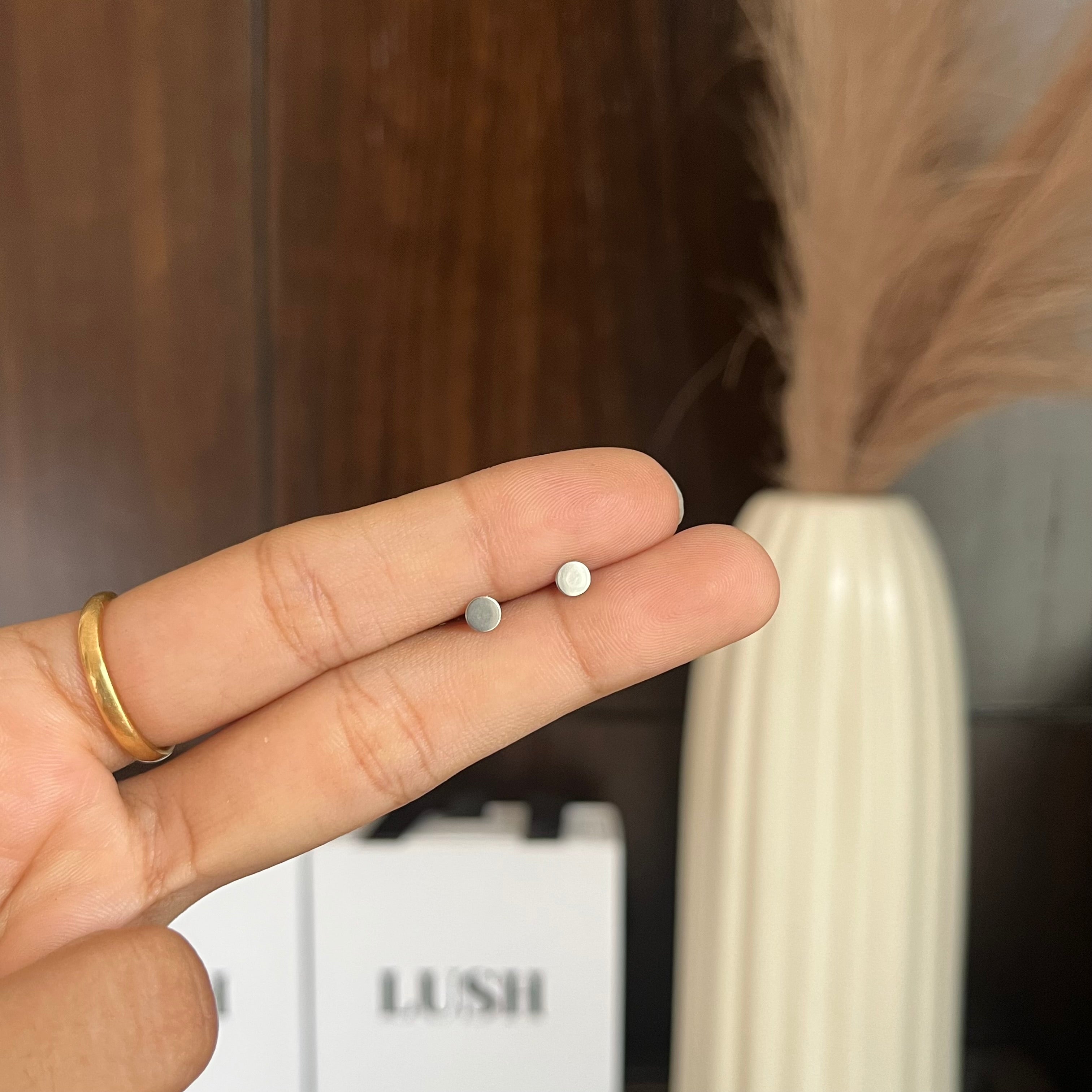 Flutter Drop Silver Studs (flat back)