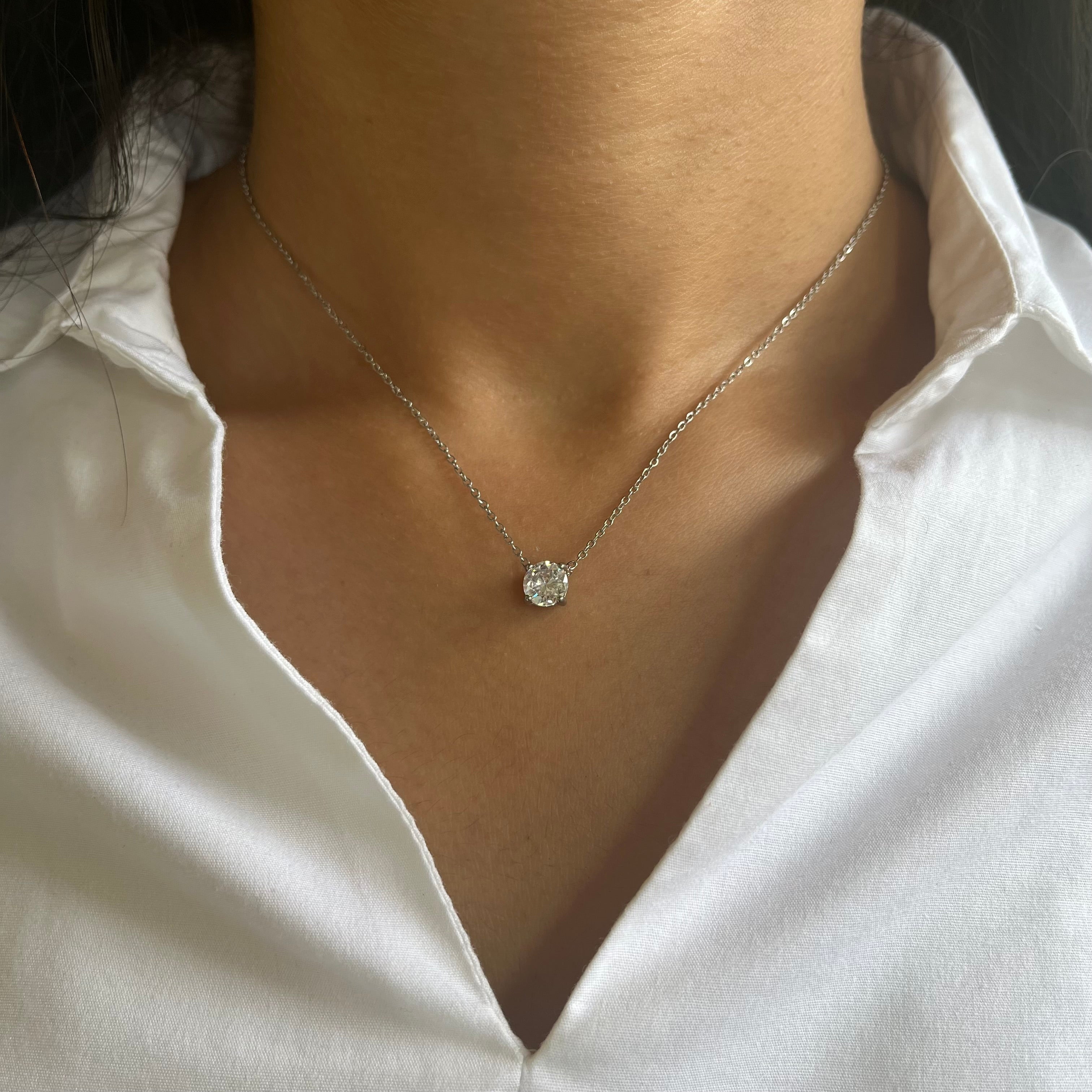 Luna Solitaire Necklace