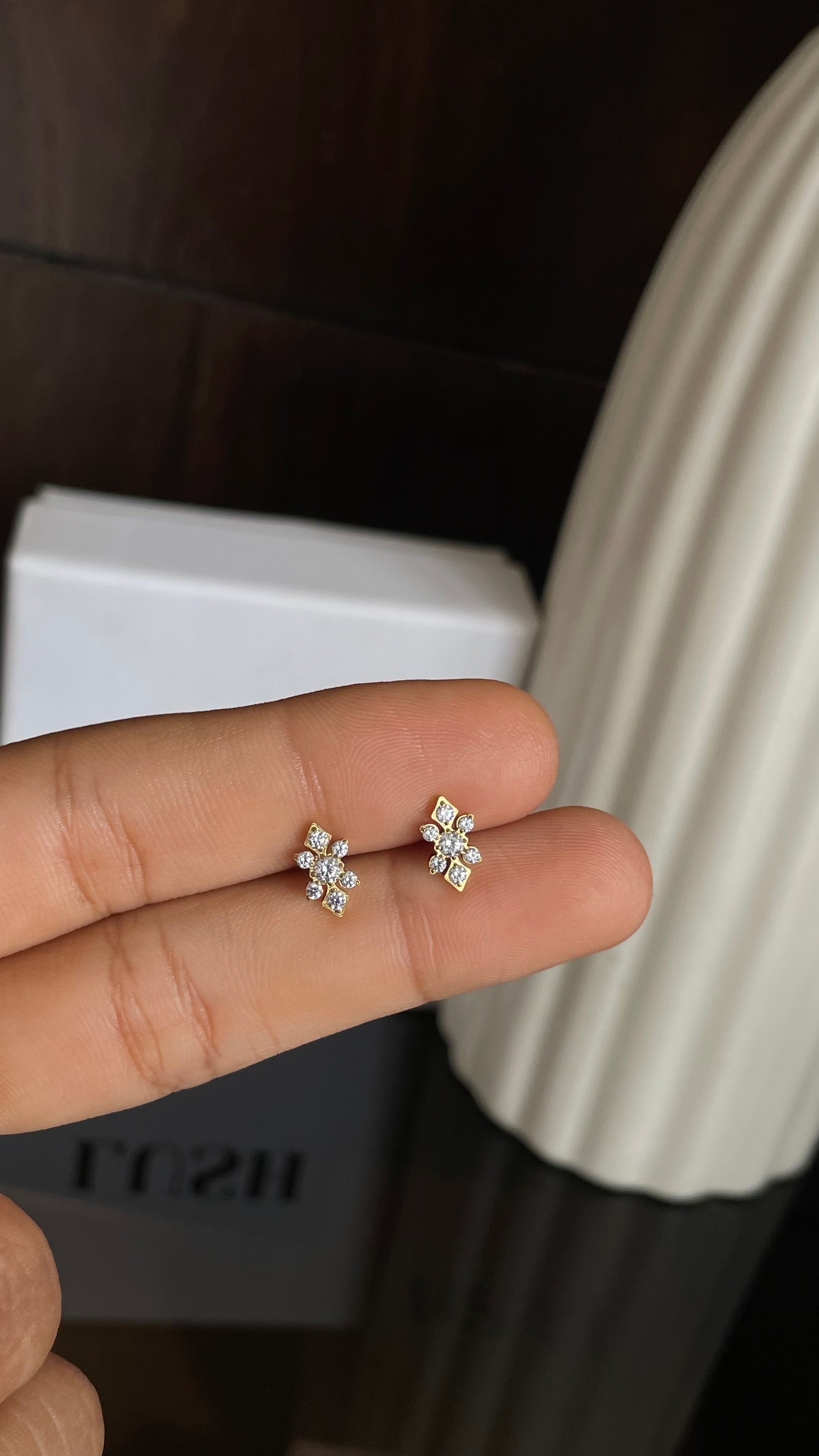 Celestial Cross Studs (ball back)