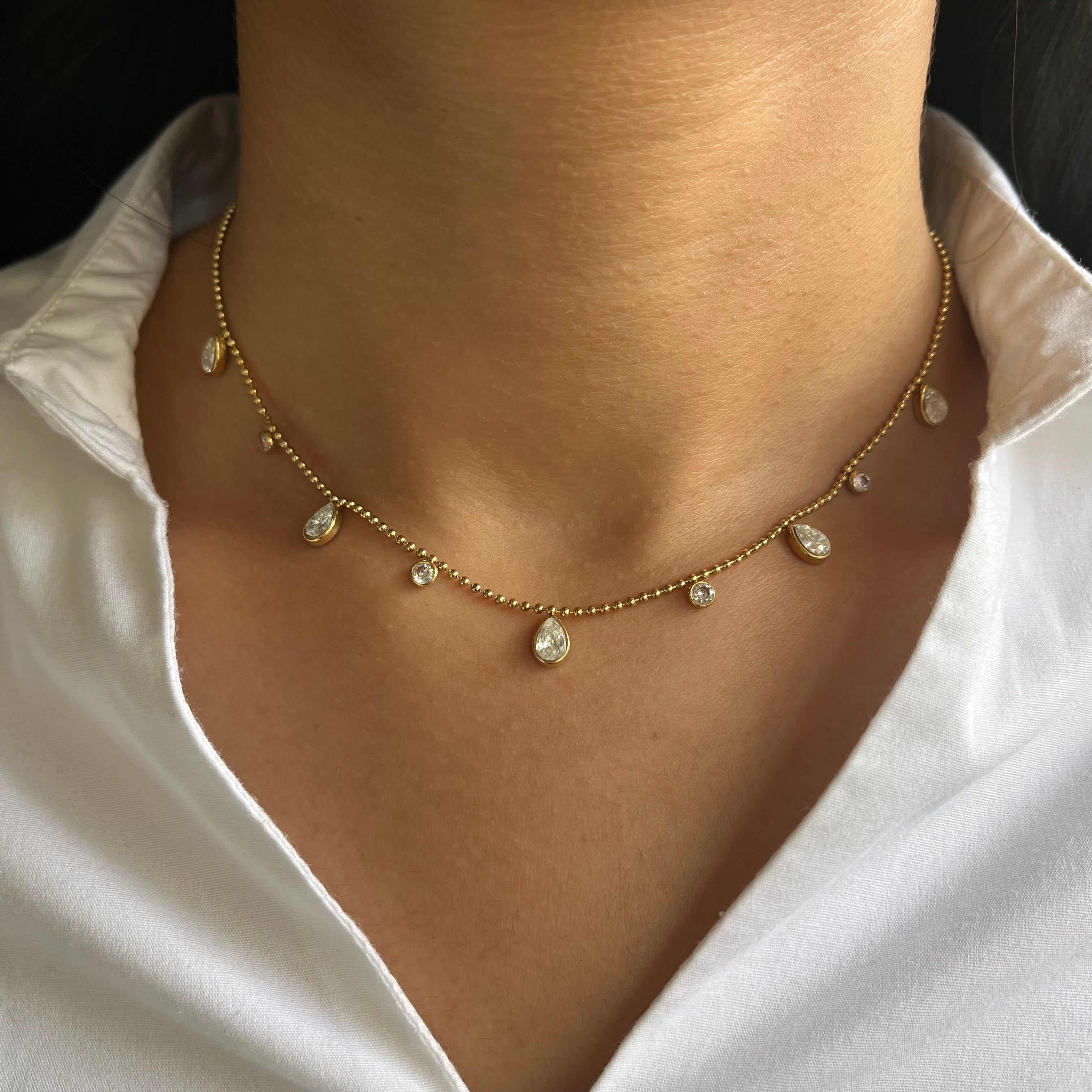 Diamond Dewdrop Necklace