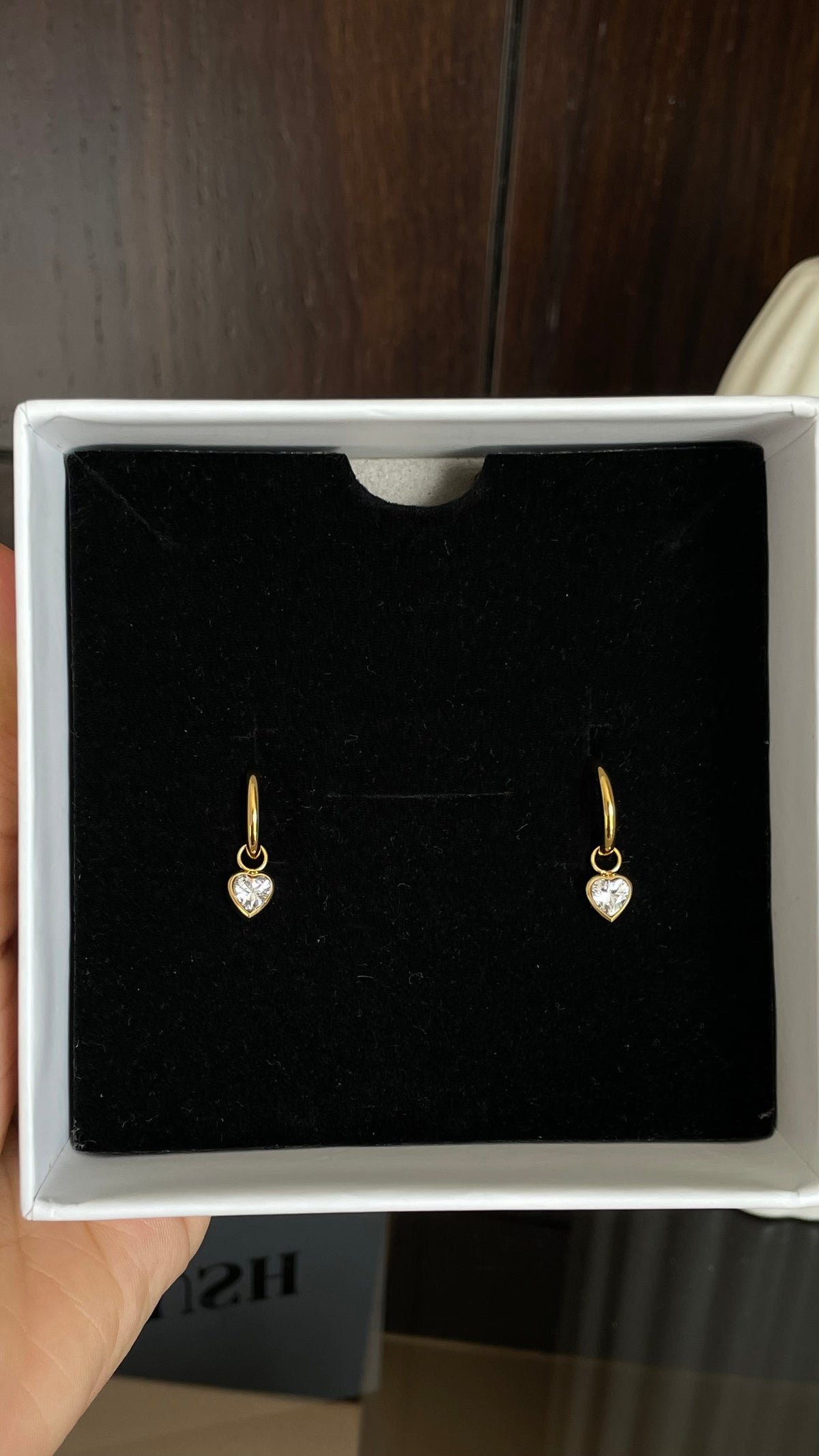 Heart Huggie Earrings