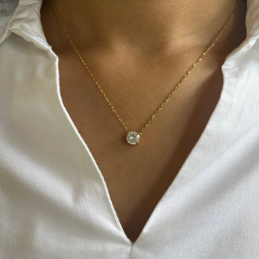 Luna Solitaire Necklace