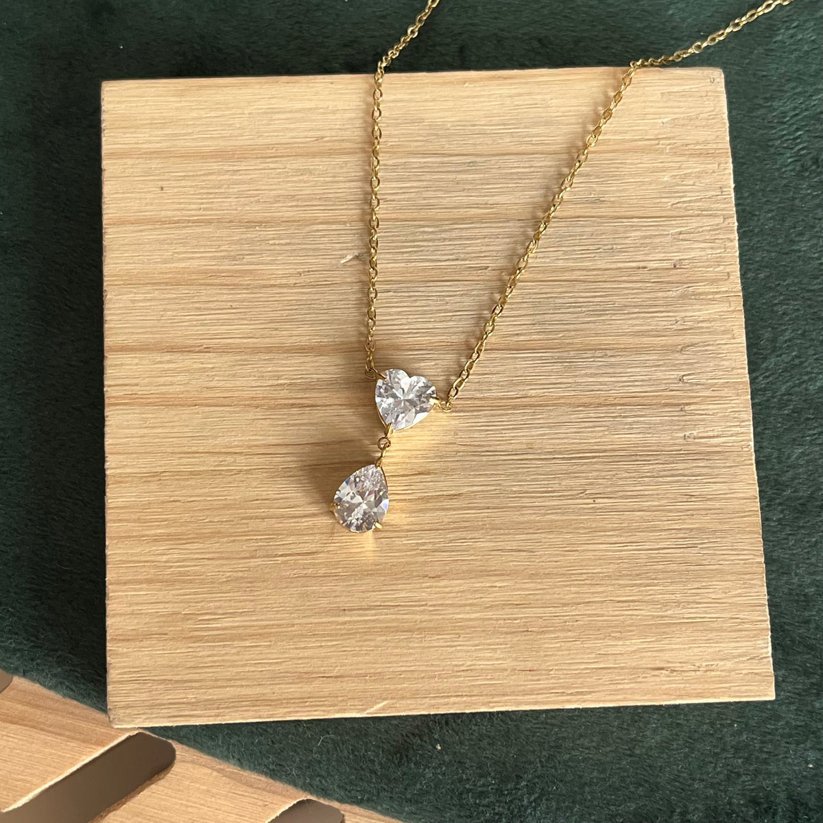 Heart & Pear Cut Crystal Jewelry Set