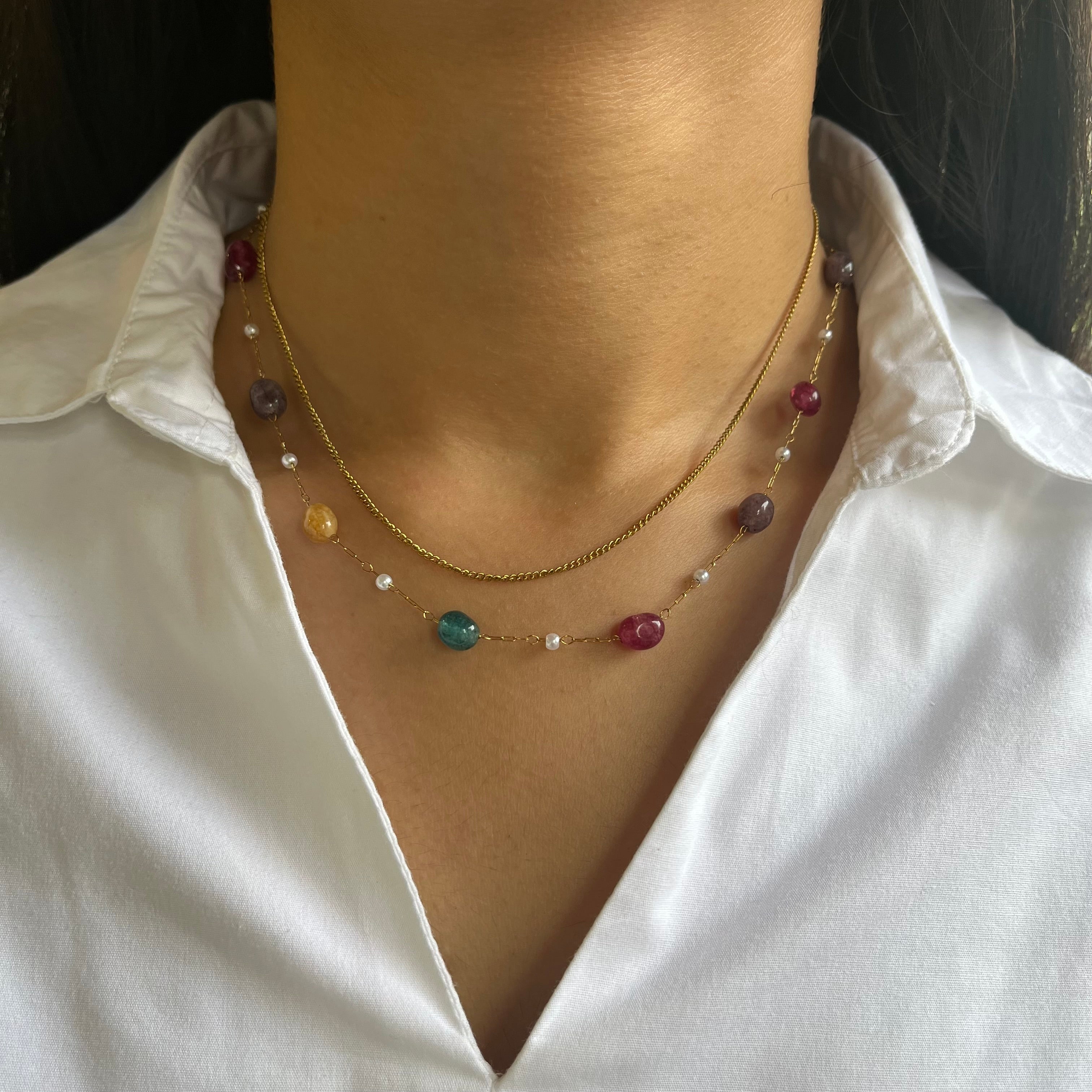 Aurora Gemstone Necklace