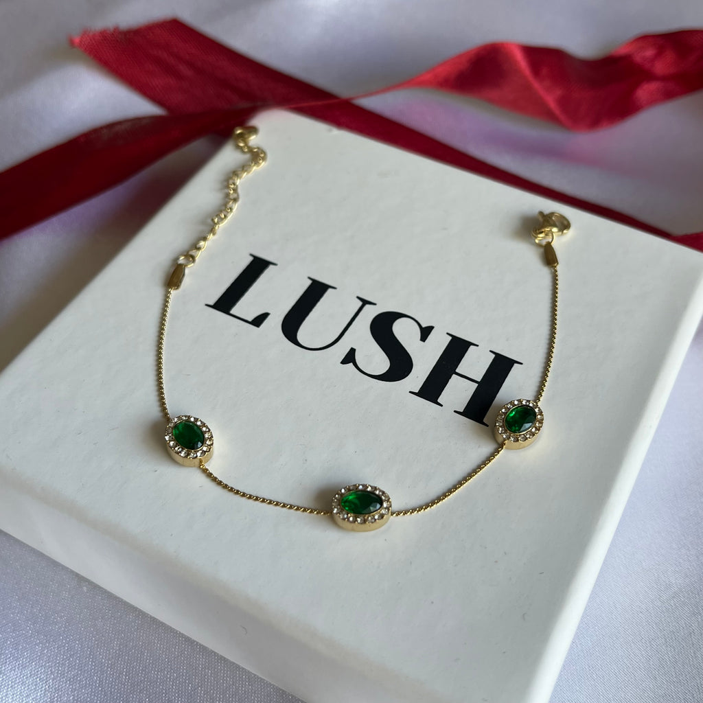 Emerald Halo Bracelet