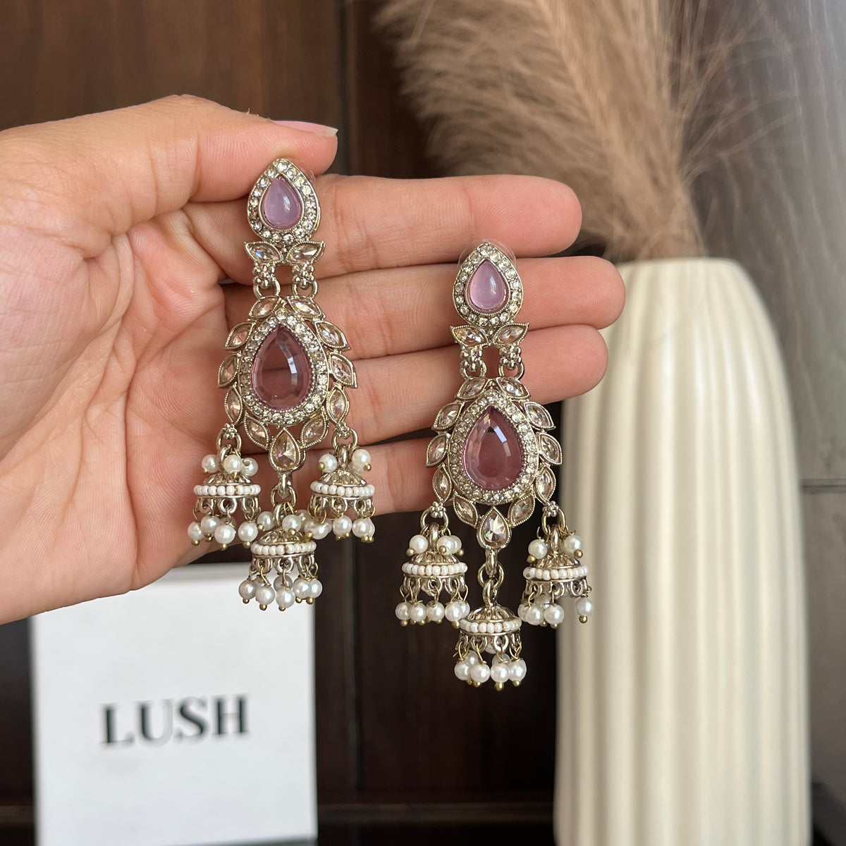 Pearl Jhumka Earrings