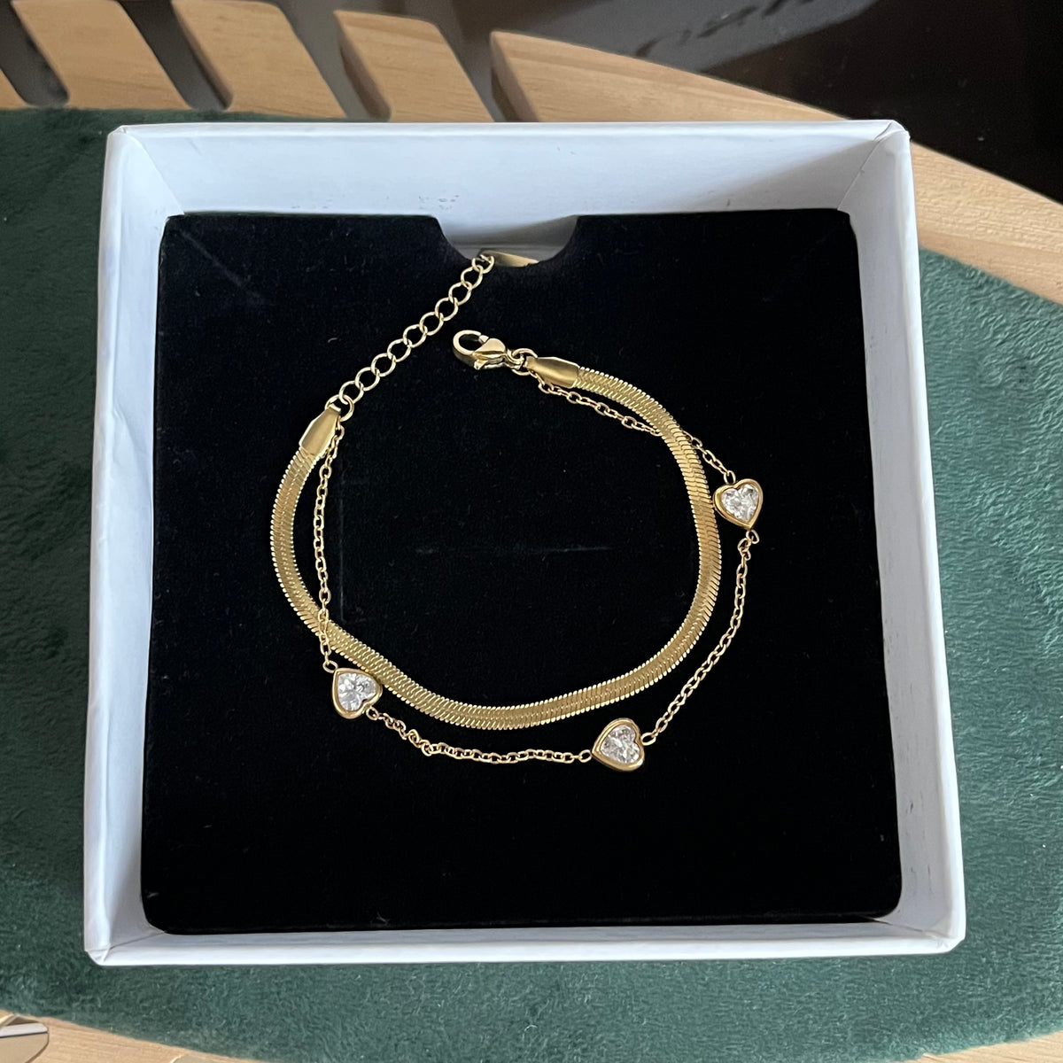 Golden Romance Layered Bracelet