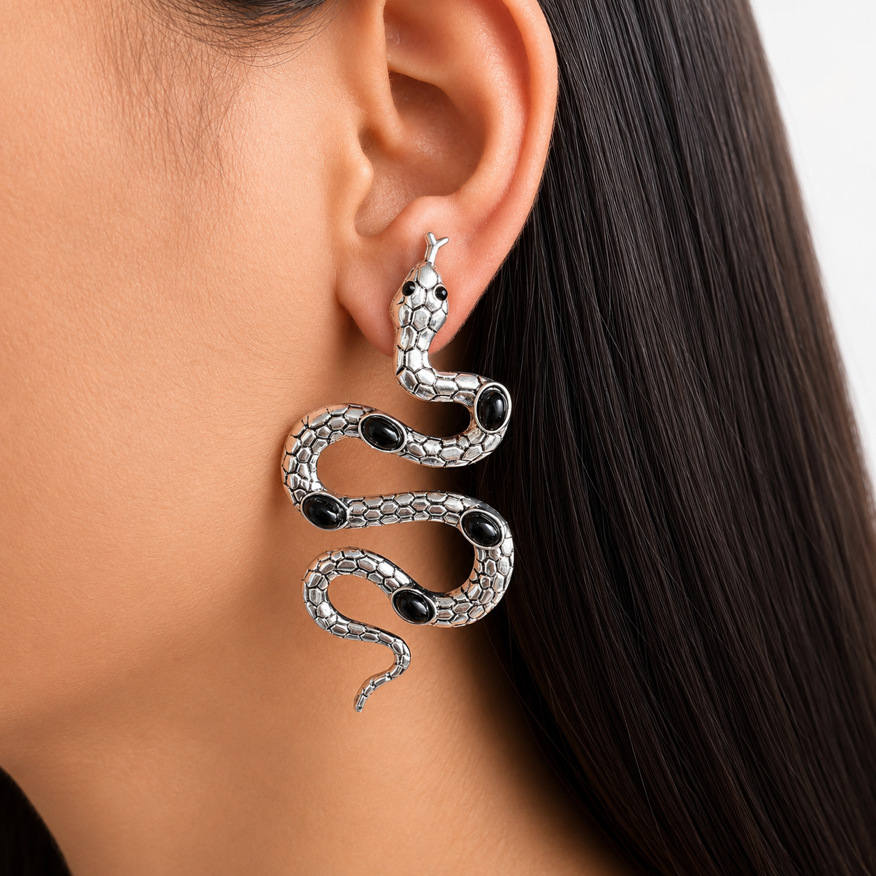 Serpentina Snake Statement Earrings