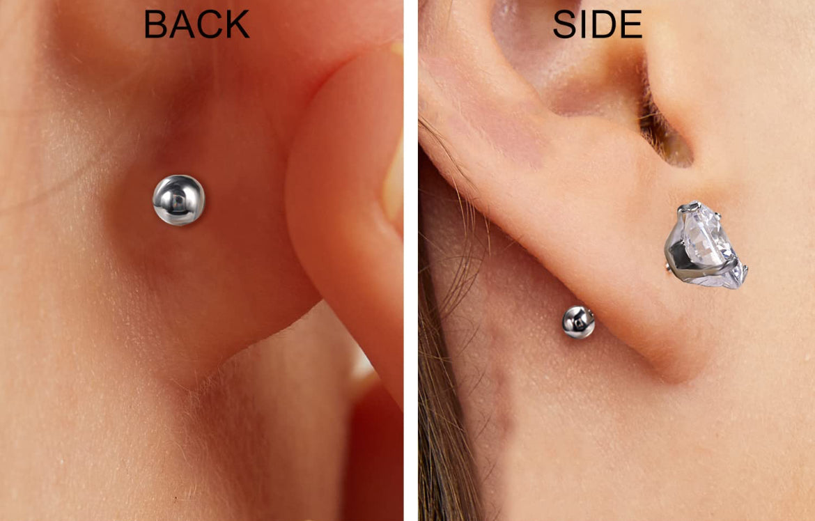 Crystal Leaf Studs