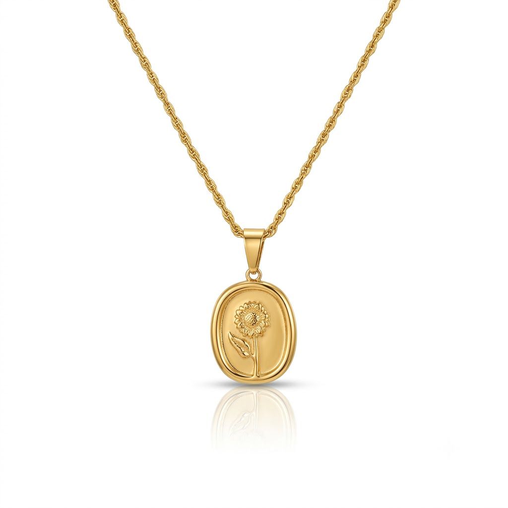 Vintage Floral Locket Necklace