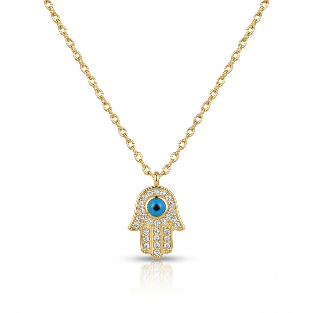 Hamsa Evil Eye Necklace
