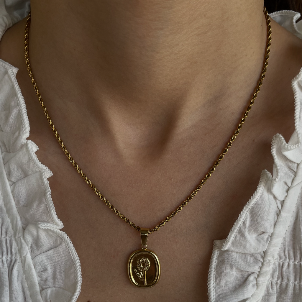 Vintage Floral Locket Necklace