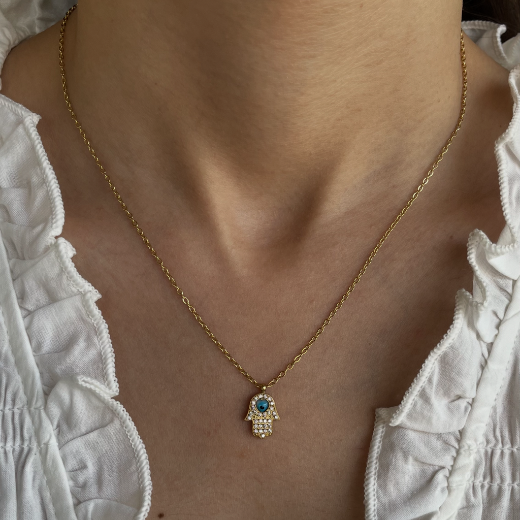 Hamsa Evil Eye Necklace