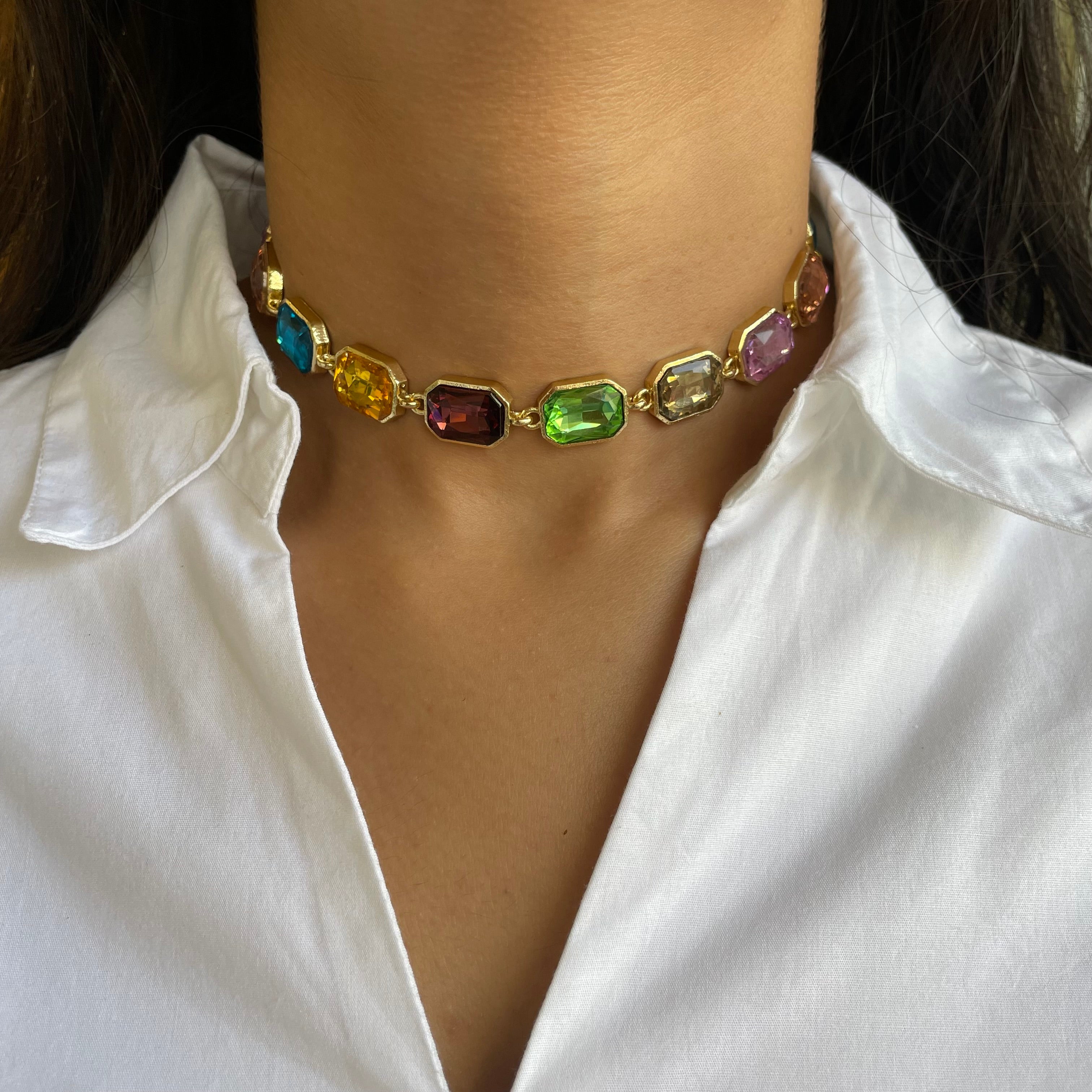 Kaleidoscope Gemstone Statement Necklace