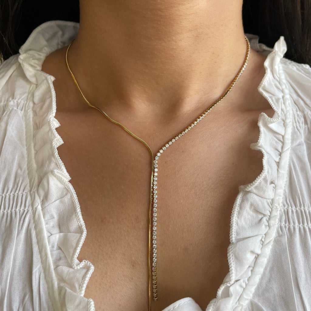 Radiant Crystal Y-Drop Lariat