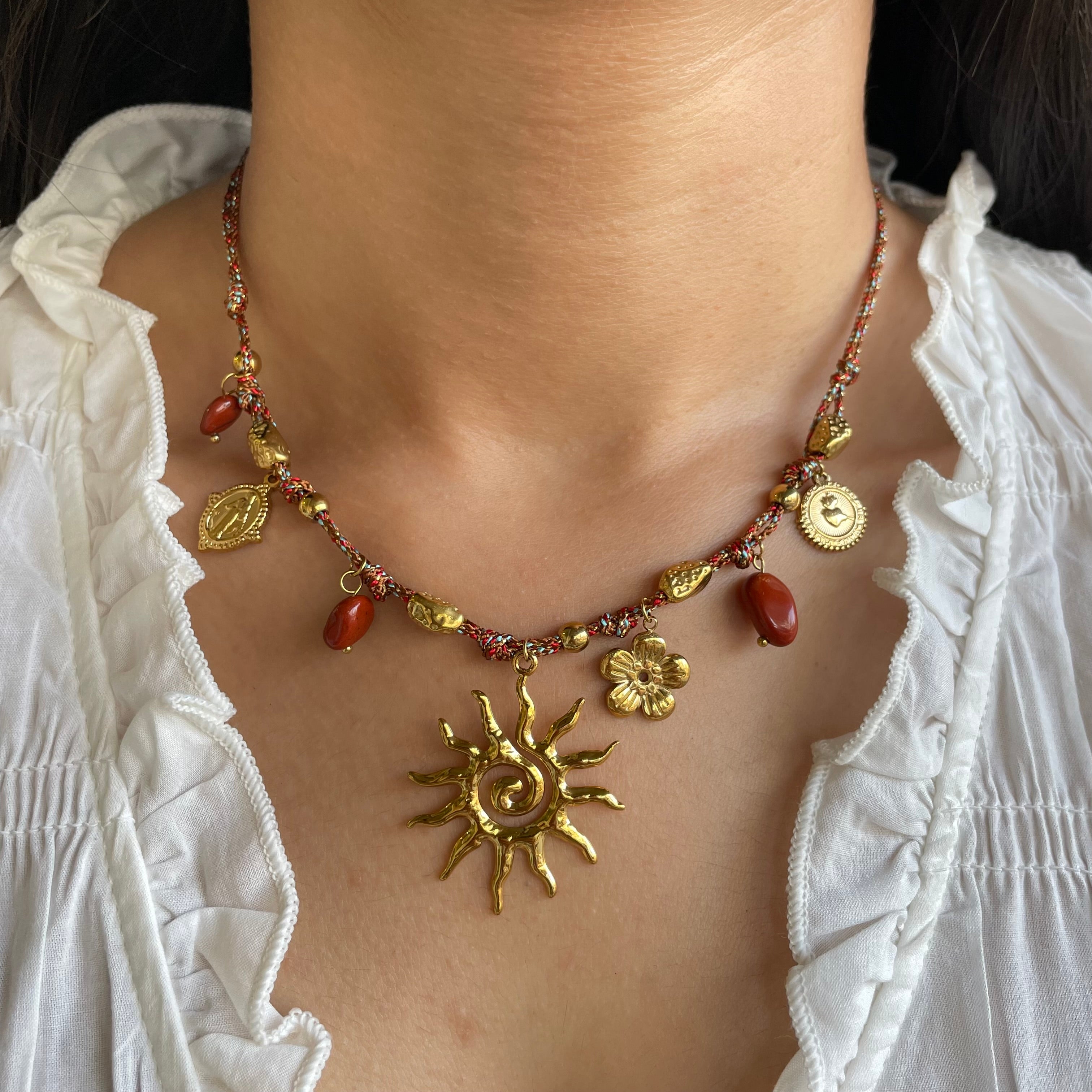 Celestial Charm Thread Necklace