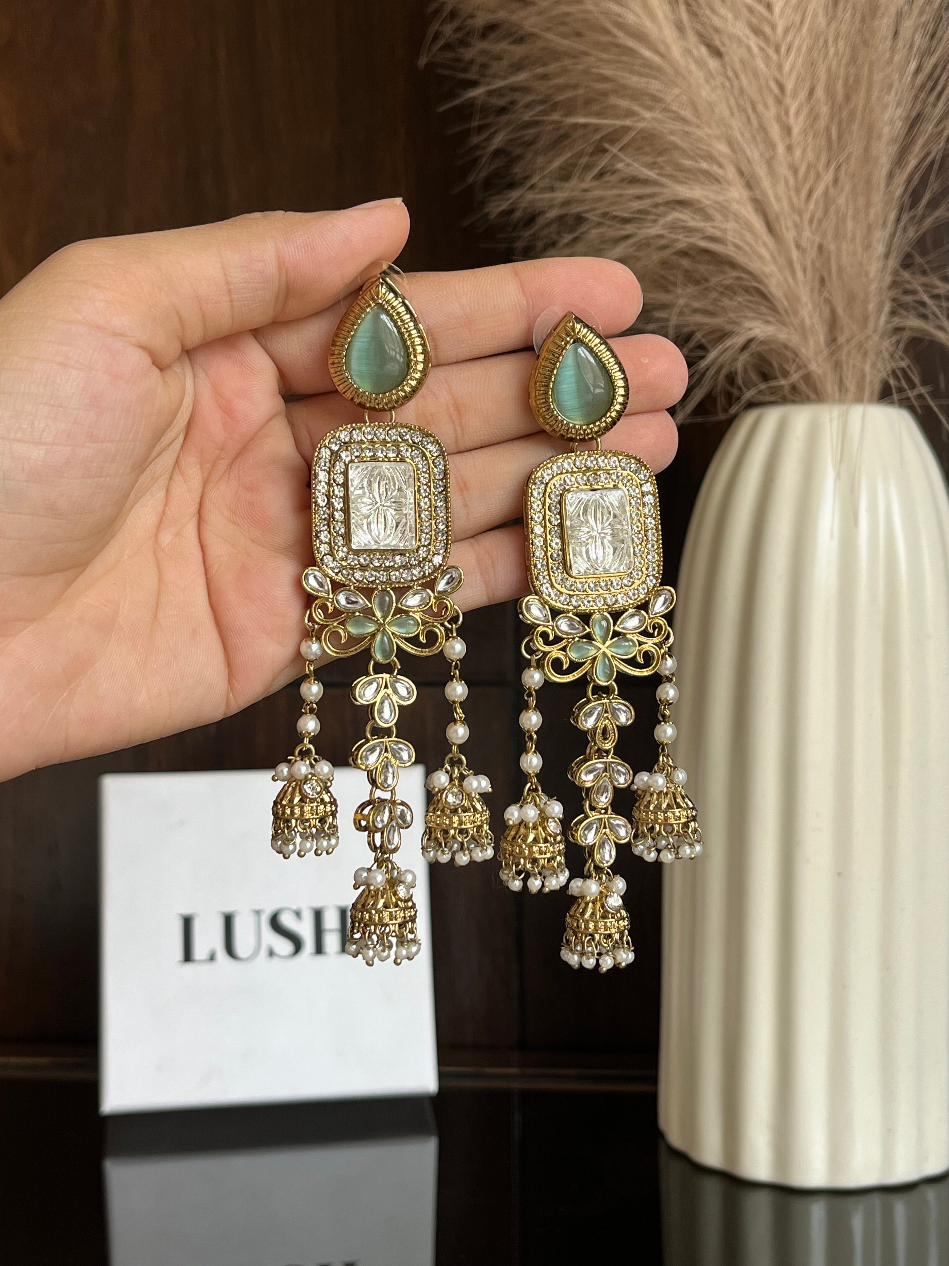 Multi-Tiered Jhumka Chandeliers