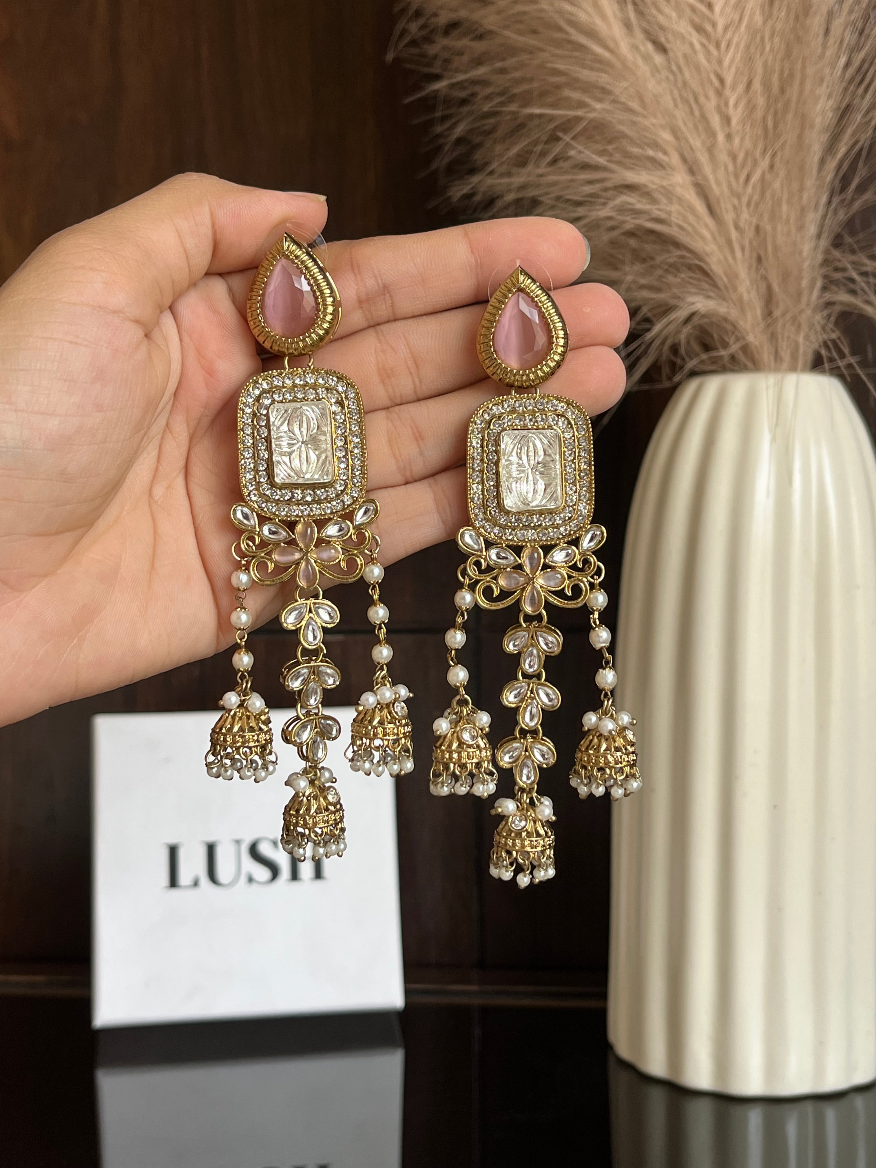 Multi-Tiered Jhumka Chandeliers